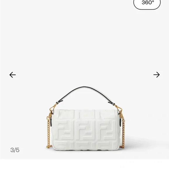 Fendi White Baguette Bag Mini - Picture 10 of 11